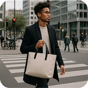 Чоловік з екосумкою EcoTotes