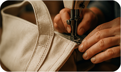 image of sewing process