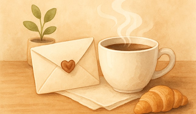 cup of coffee and croissant