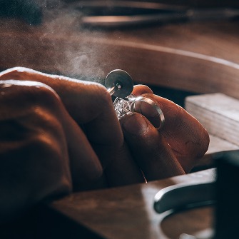 Jeweler crafting handmade jewelry