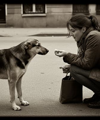 Woman with dog