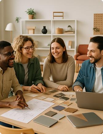 Команда Меблерії обговорює дизайн меблів